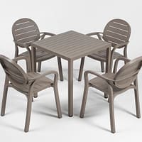 conjunto mesa y 4 sillas exterior cube-palma