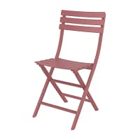 Silla HELEN plegable color marsala para terraza pequeña y balcón
