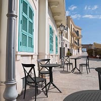 Cross chair Silla sin brazos exterior apilable