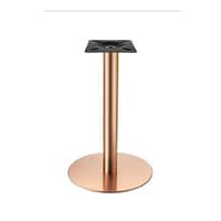 base de mesa redonda acabado cobre inox para interior
