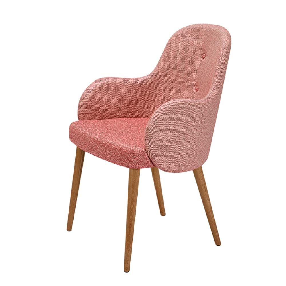 SILLA CON BRAZOS ALINA tapizado interior