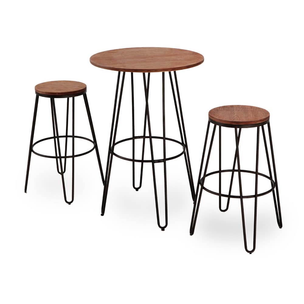 Taburete redondo Antik Old vintage - Imagen 3