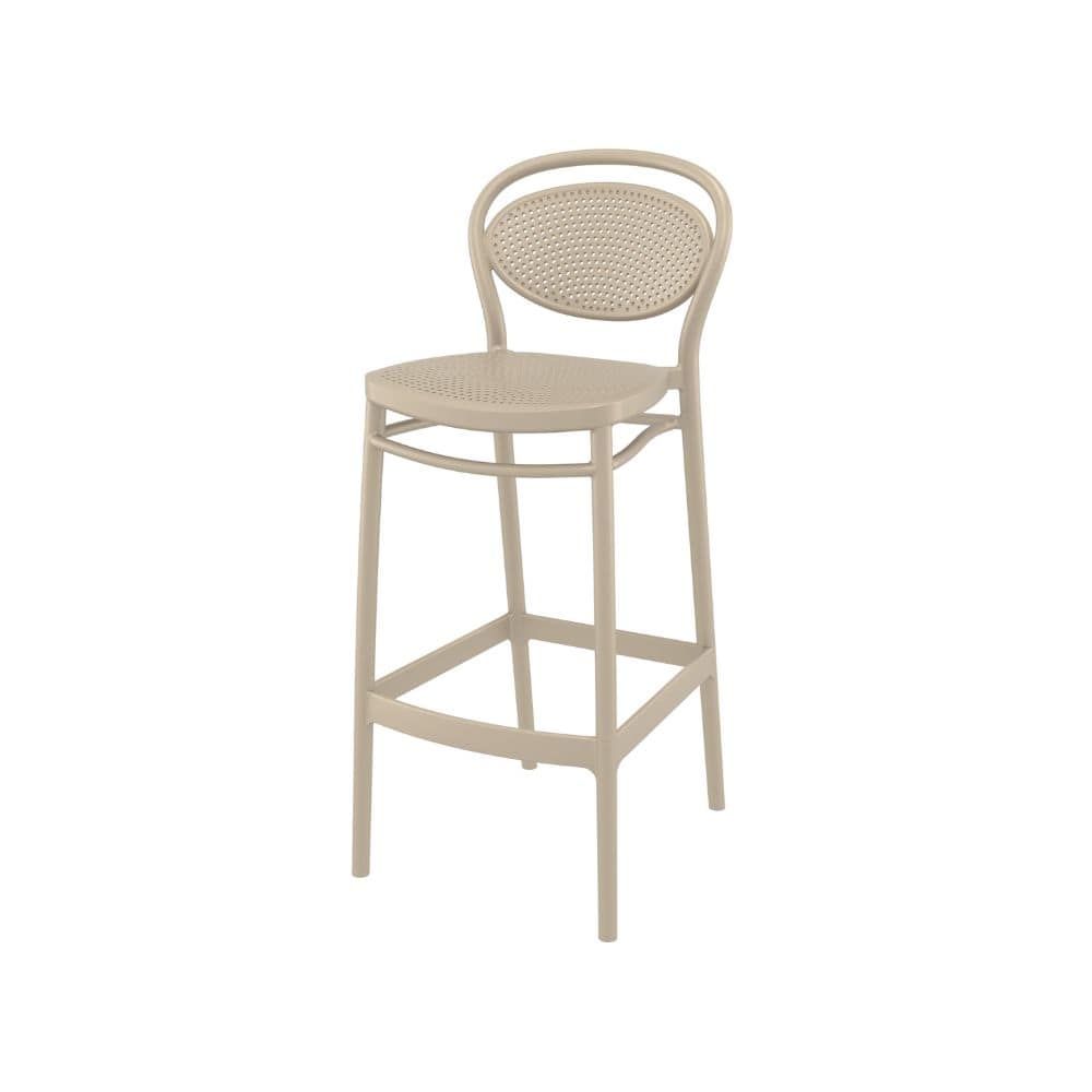 Marcel bar 75 taupe exterior taburete