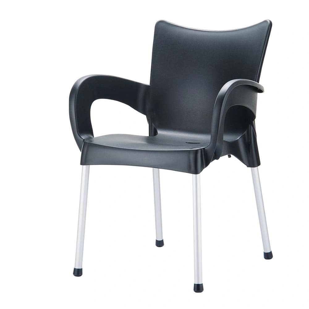 Silla con brazos ROMEO apilable para exterior - Imagen 2