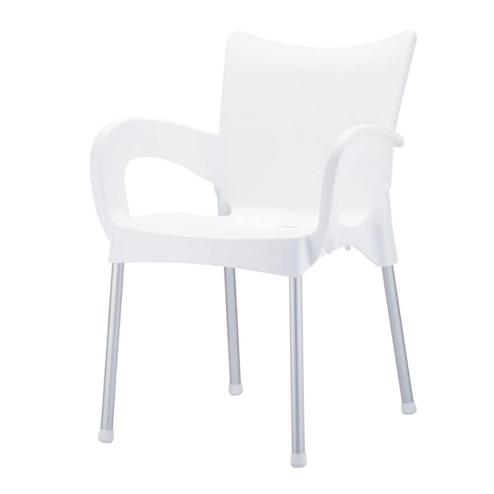 Silla con brazos ROMEO apilable para exterior