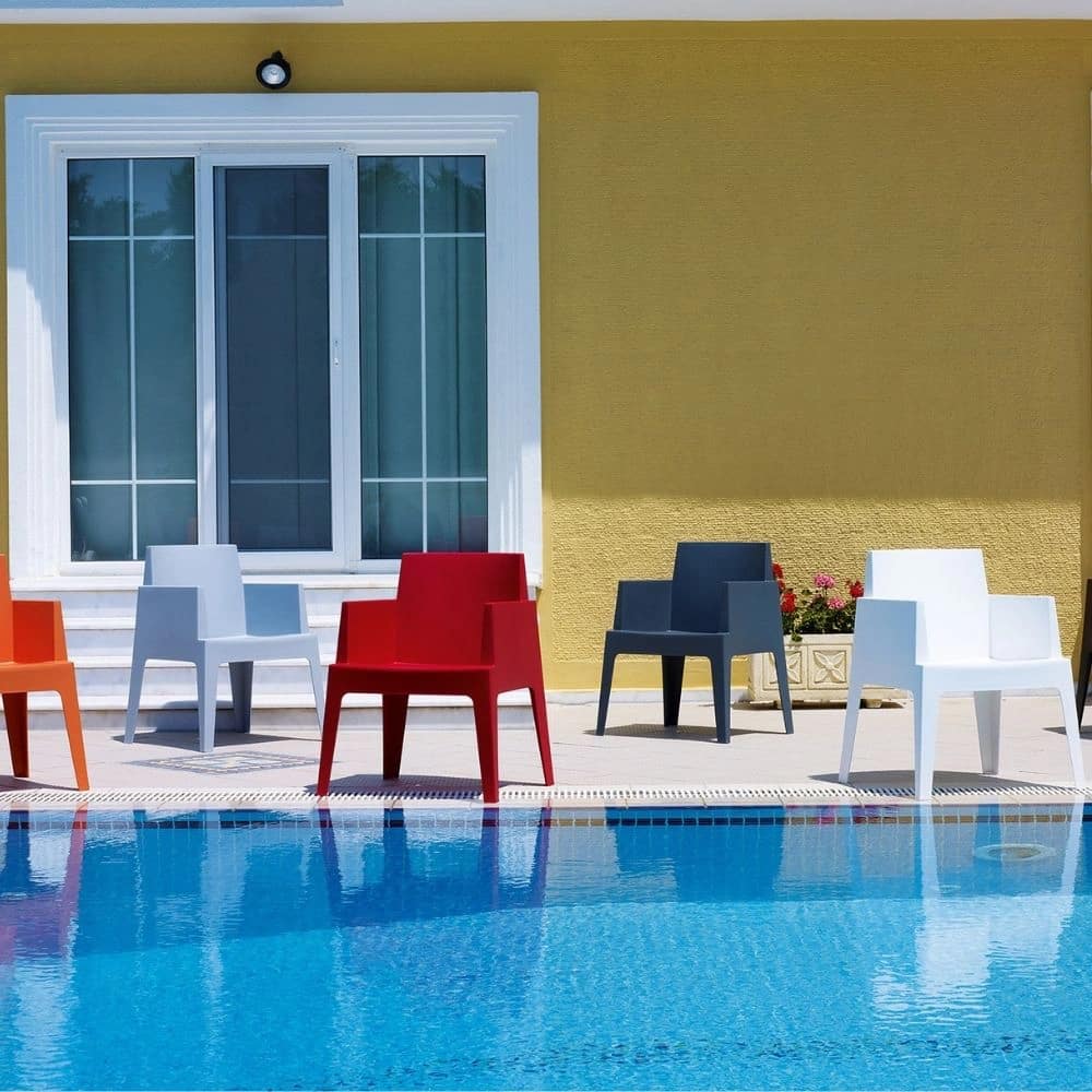 Silla BOX apilable con brazos para exterior - Imagen 3