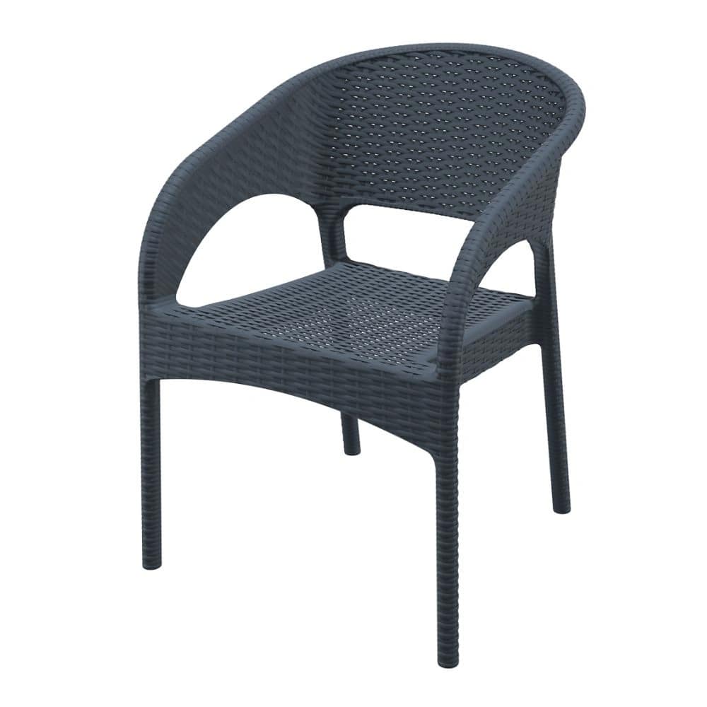 Silla PANAMA apilable imitación ratán para exterior