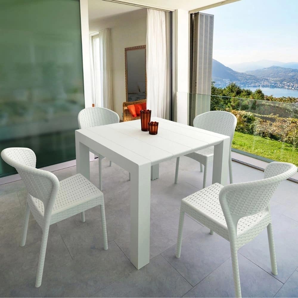 Silla DAYTONA apilable imitación ratán para exterior - Imagen 2