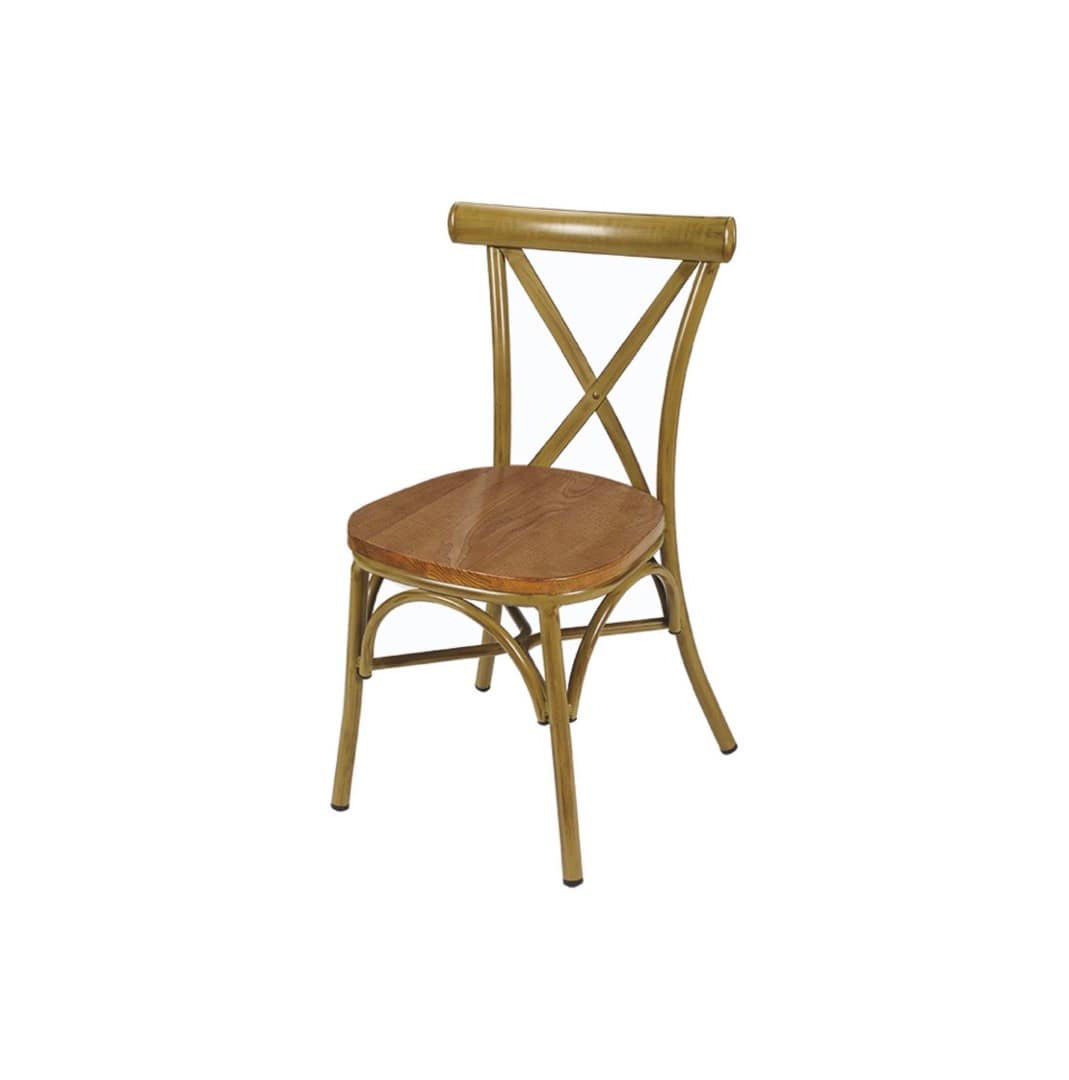 Silla Ático crossback apilable asiento madera - Imagen 7