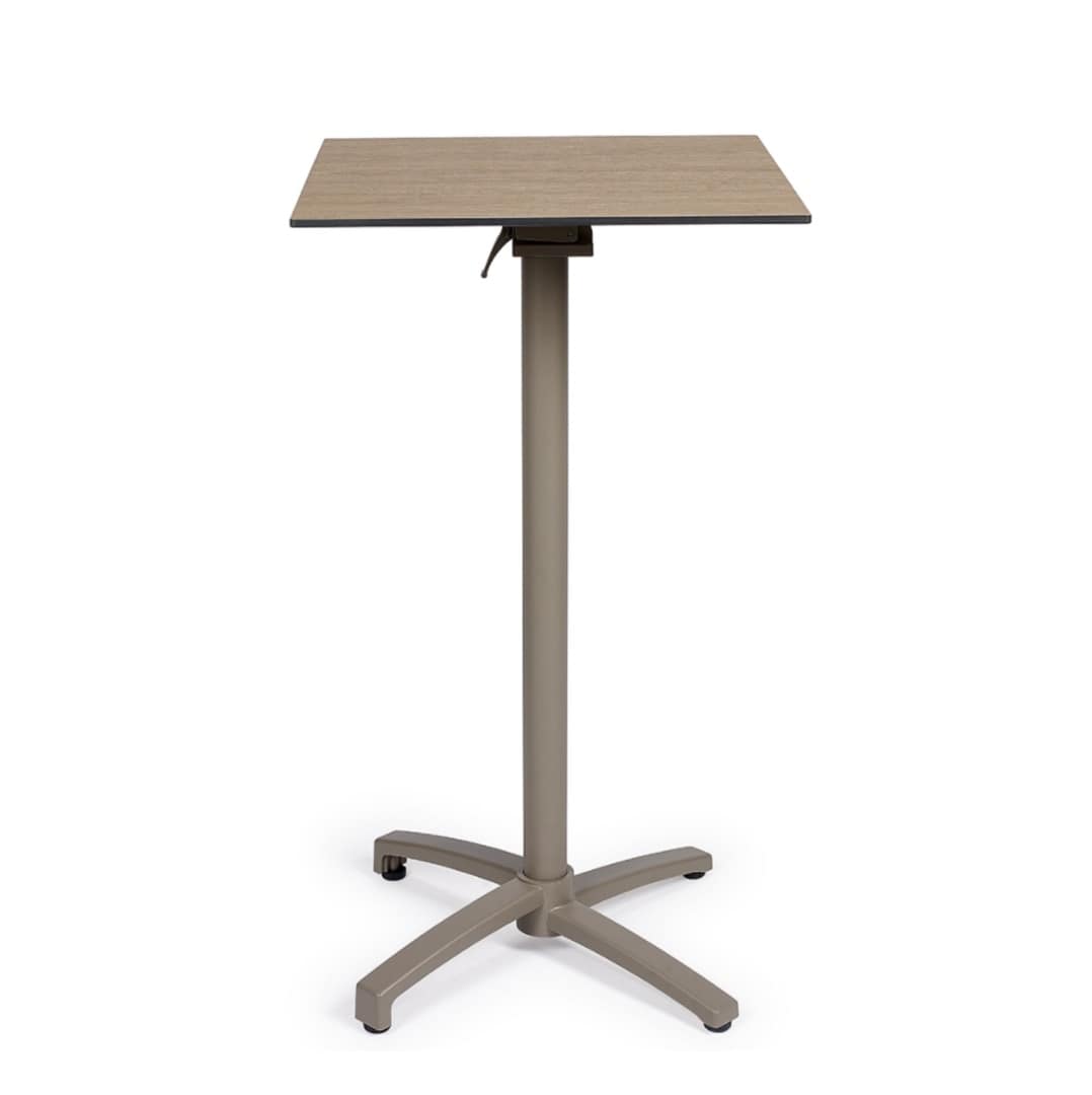 Mesa Noruega alta abatible de aluminio y tablero compacto