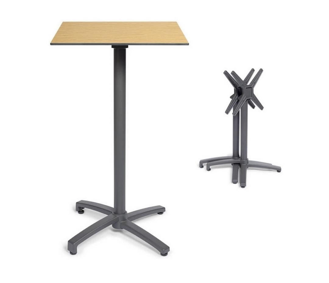 Mesa Noruega alta abatible de aluminio y tablero compacto - Imagen 5