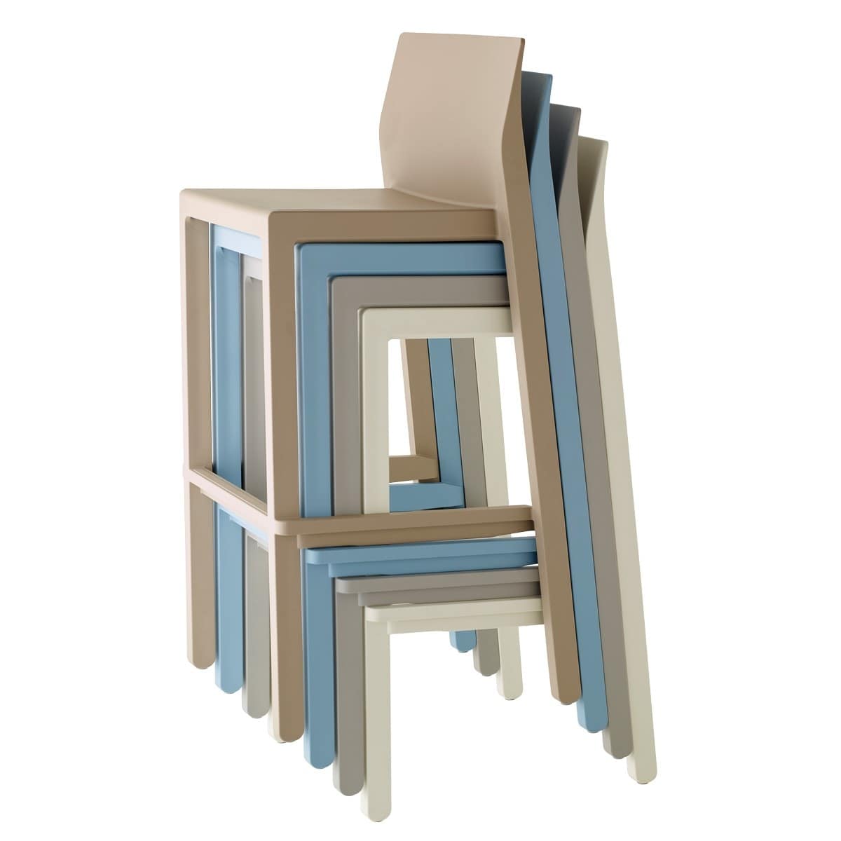 taburete kate apilable materiales plasticos para exterior
