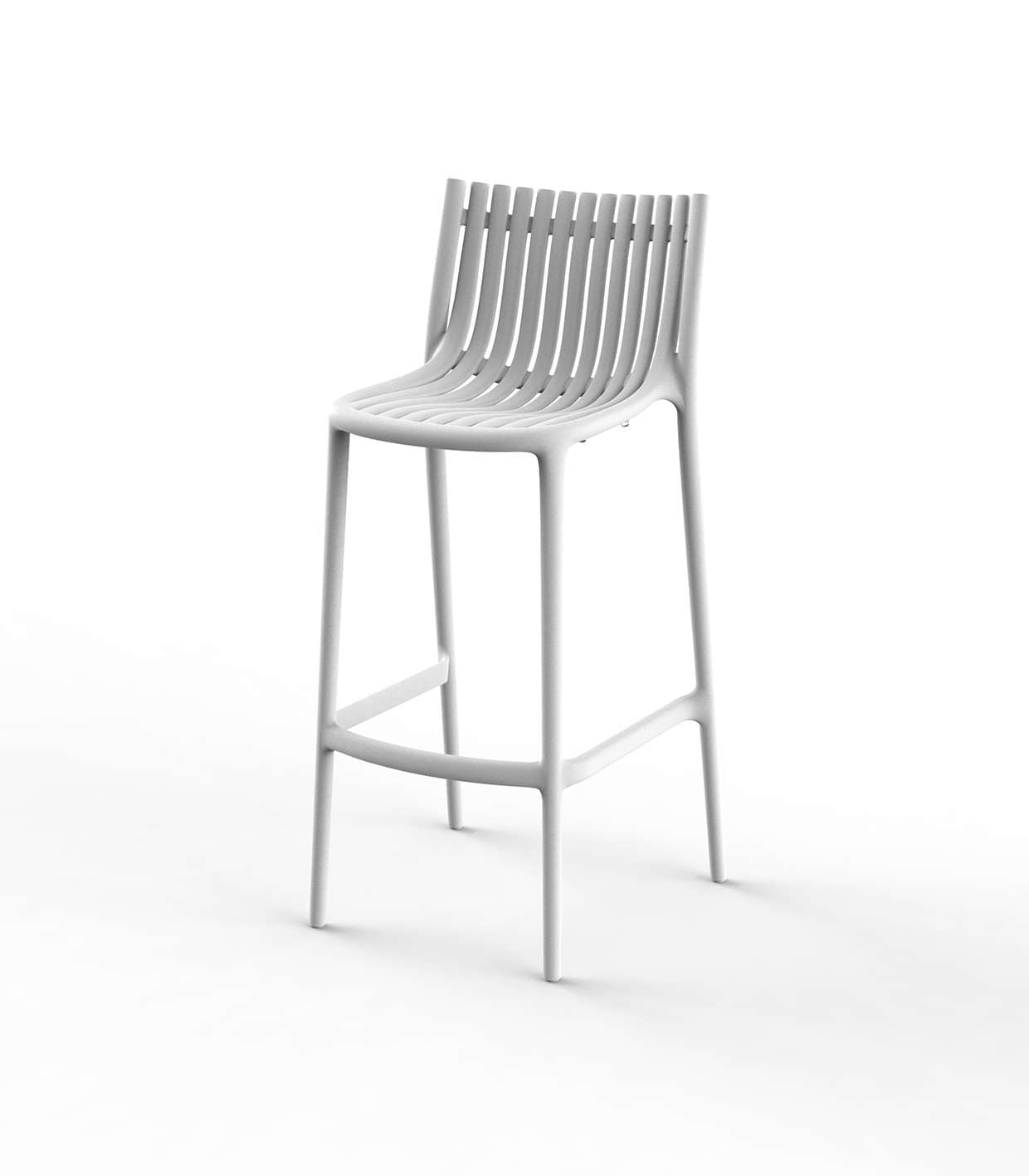 Taburete alto Ibiza apilable para exterior