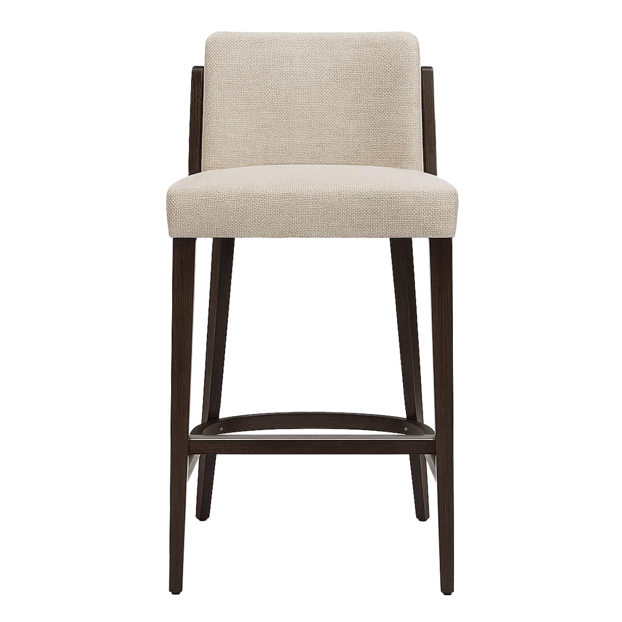 taburete aggy con mimbre tapizado patas madera para uso interior