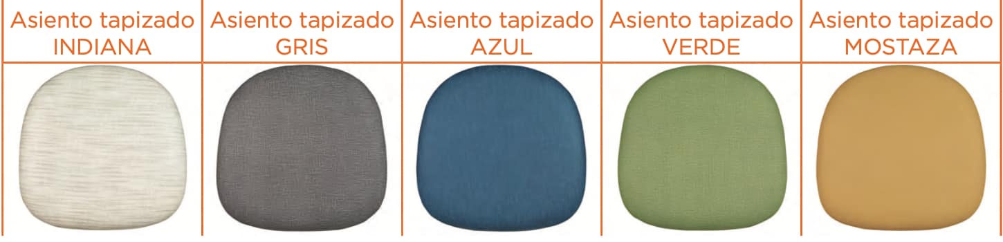 Silla Ático crossback apilable asiento tapizado - Imagen 8