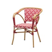 Silla ELISSEOS textilene con brazos exterior metal