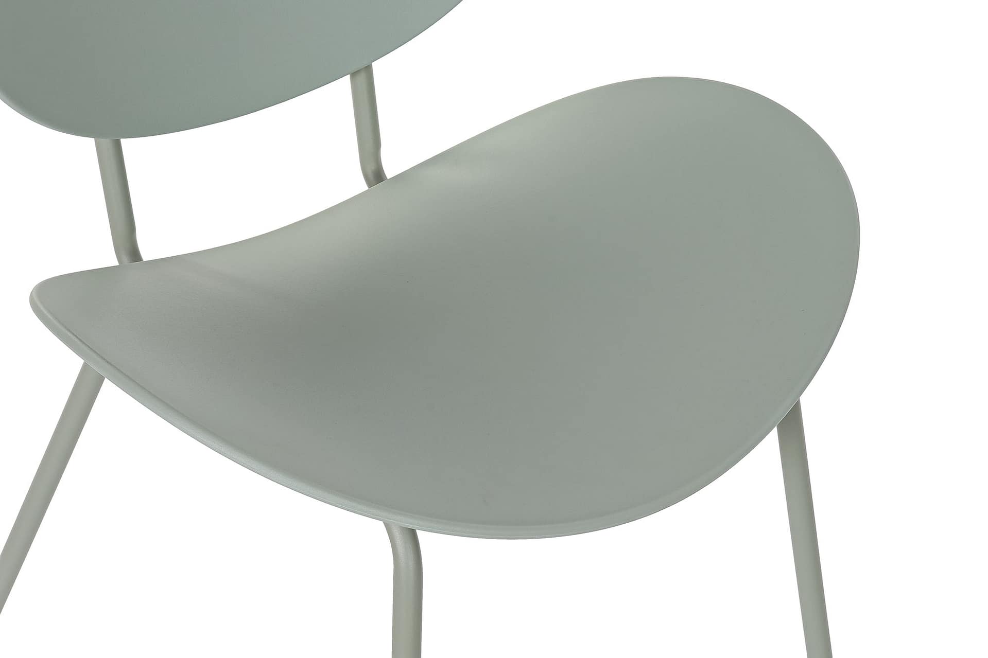 Silla PP de metal sin brazos verde - Imagen 4