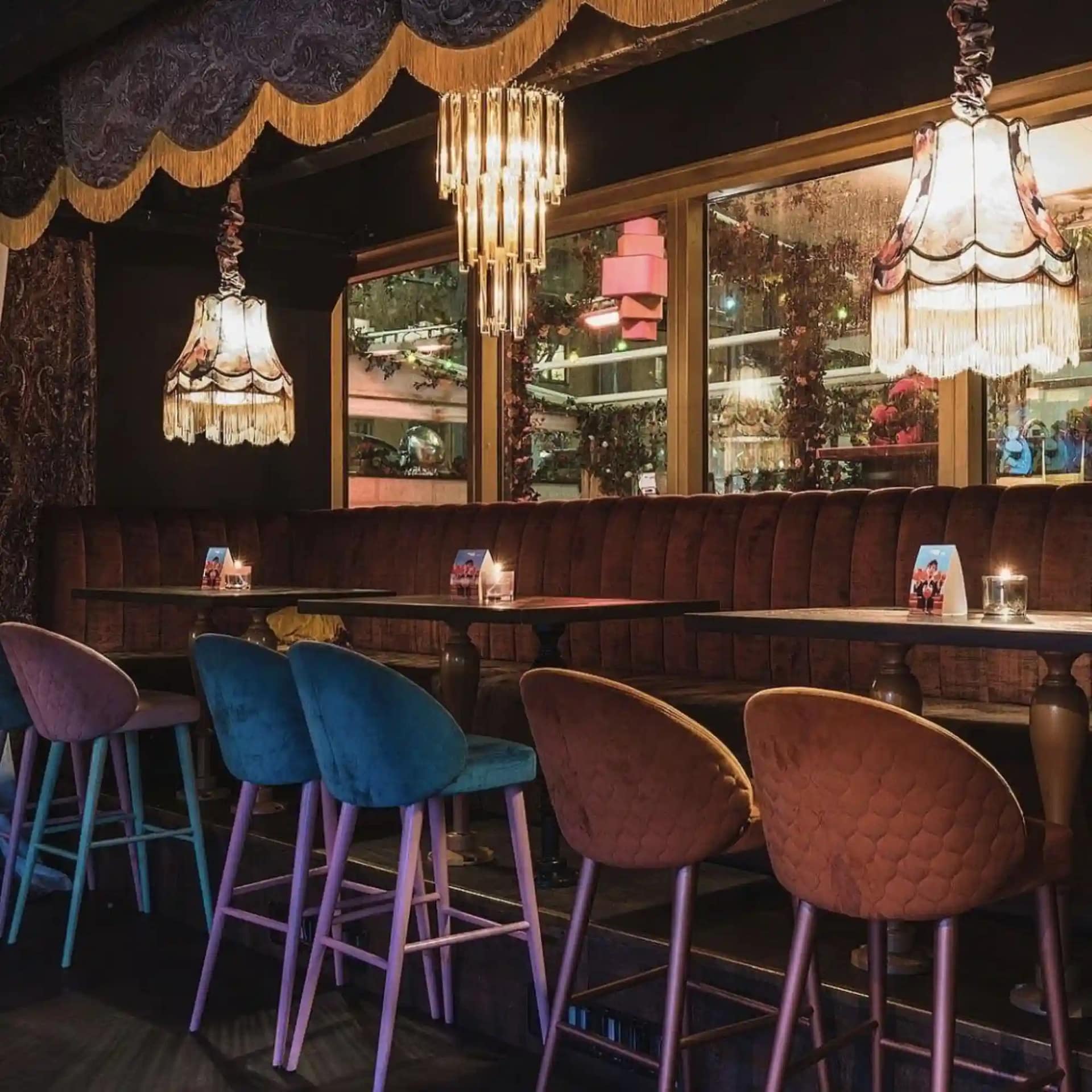 Taburete Lana tapizado interior