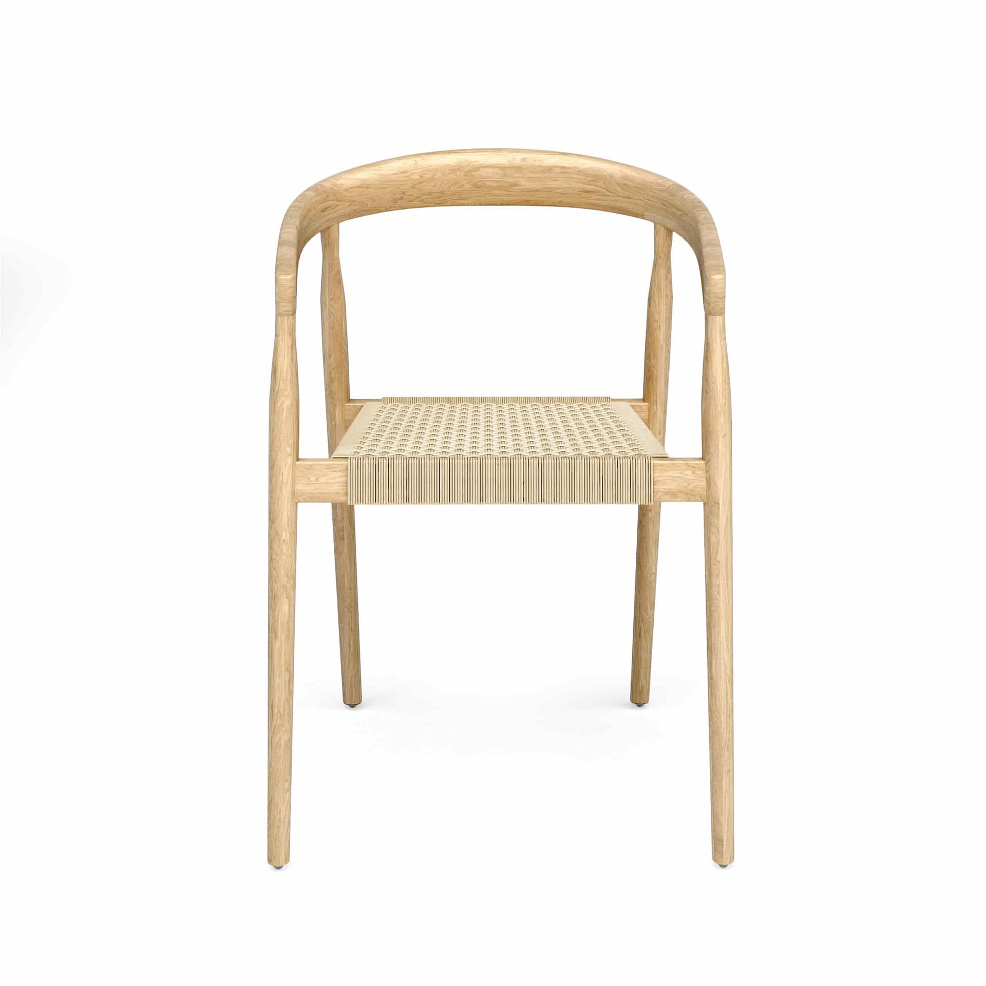 silla Robiin de madera teca con reposabrazos de exterior