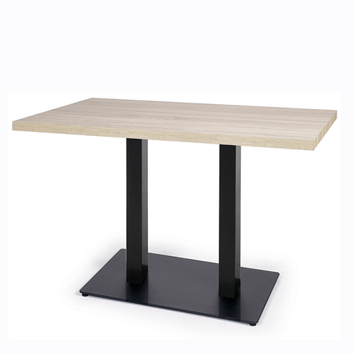 Mesa Baviera doble columna central y tablero melamina