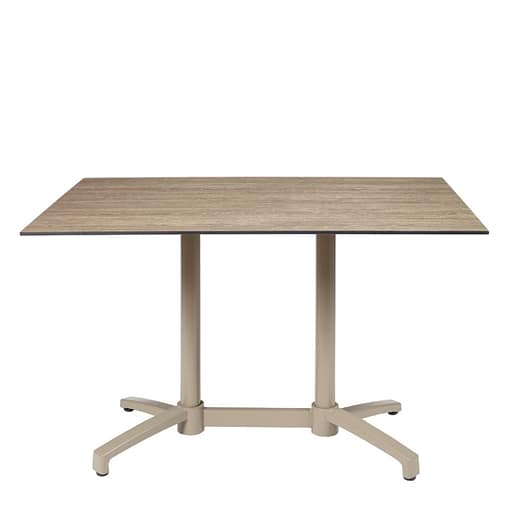 Mesa Noruega rectangular abatible de aluminio y tablero compacto