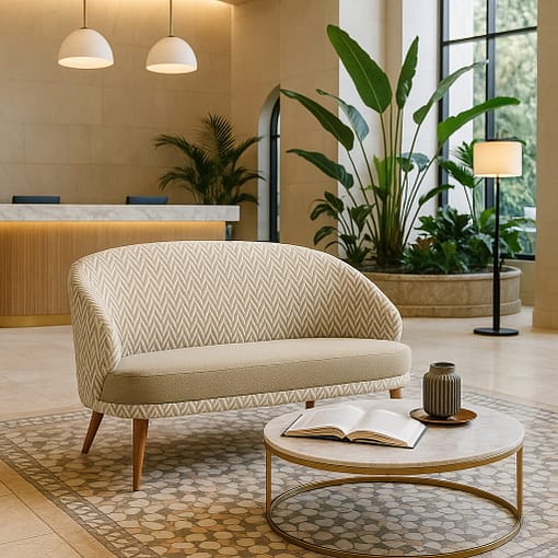 sofa alissa tapizado dos plazas para uso interior