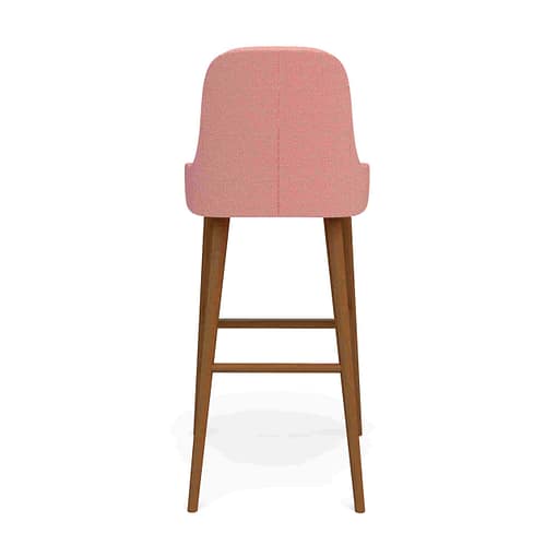 taburete alina de interior tapizado patas madera