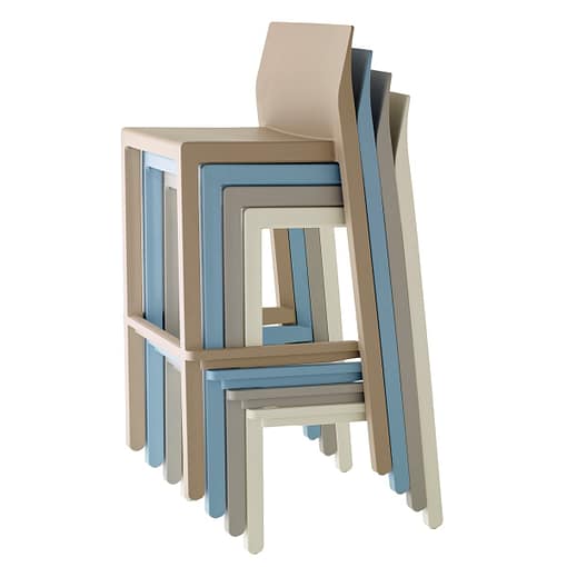 taburete kate apilable materiales plasticos para exterior