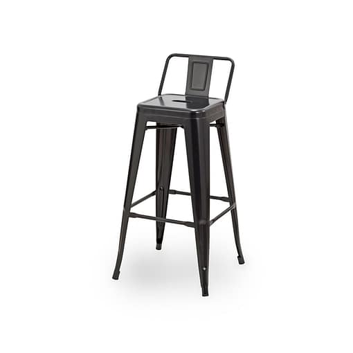 Taburete con respaldo Antik vintage apilable para exterior