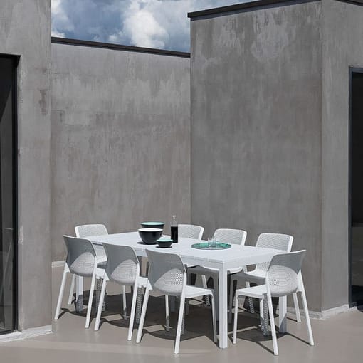 Mesa Rio 140 extensible color blanco