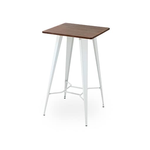 Mesa Alta Antik Old vintage blanca y madera