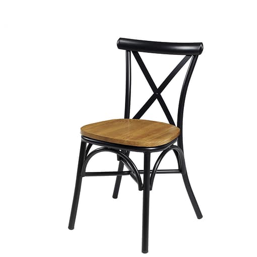 Silla Ático crossback apilable asiento madera