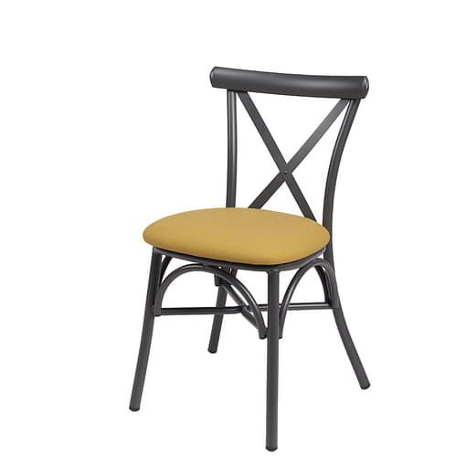 Silla Ático crossback apilable asiento tapizado