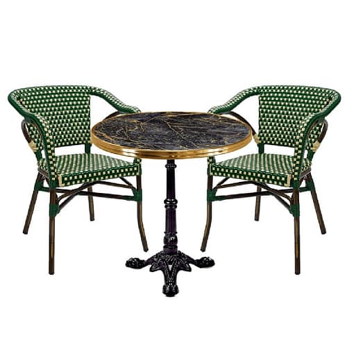 Set 1 mesa Ø70 + 2 sillones París bistrot