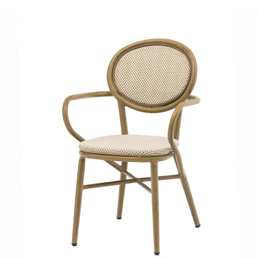 Silla con brazos Fontana apilable