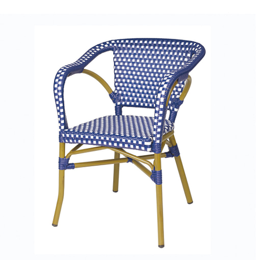 Silla bistrot con brazos París apilable
