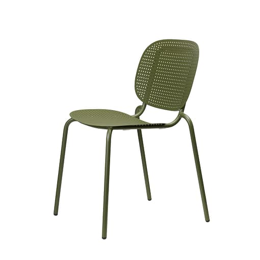 Silla SI-SI Dots sin brazos apilable metal. Pack de 2 unidades