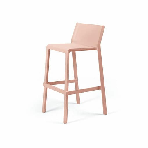 Taburete para exterior modelo Trill de Nardi color rosa bouquet