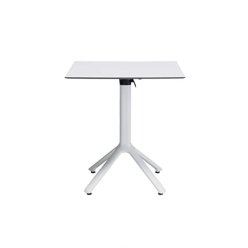 Mesa Nemo aluminio y tablero compacto blanco abatible