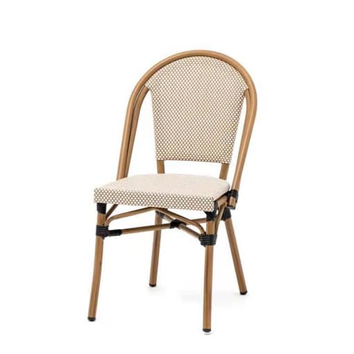 Silla parisina Tívoli con textilene liso apilable