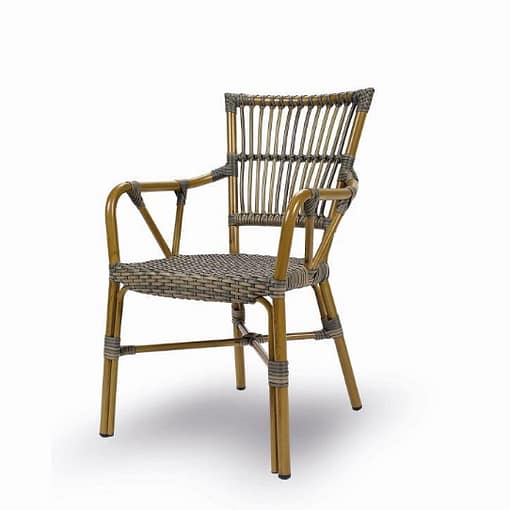 Silla con brazos Polinesia apilable