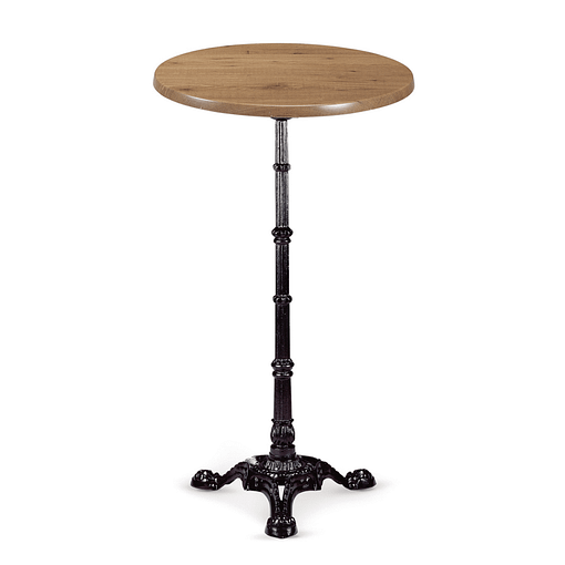 Mesa Paris Alta hierro y tablero werzalit Ø70