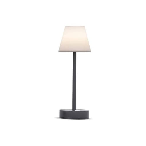 Lámpara de mesa exterior Lola slim 30 con batería color antracita