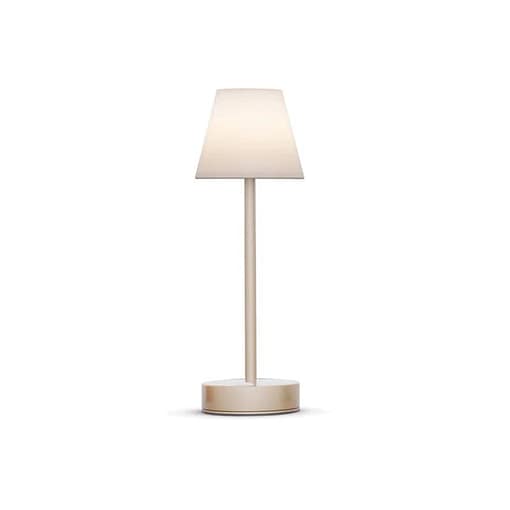 Lámpara de mesa exterior Lola slim 30 con batería color dorado