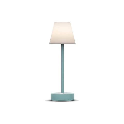 Lámpara de mesa exterior Lola slim 30 con batería color menta
