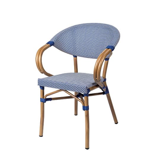 Silla parisina con brazos Filipinas textilene duo apilable