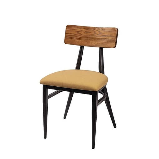 Silla MONTANA respaldo de madera y asiento tapizado