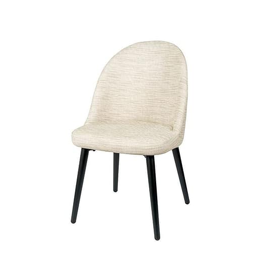 Silla tapizada COMO con patas metálicas