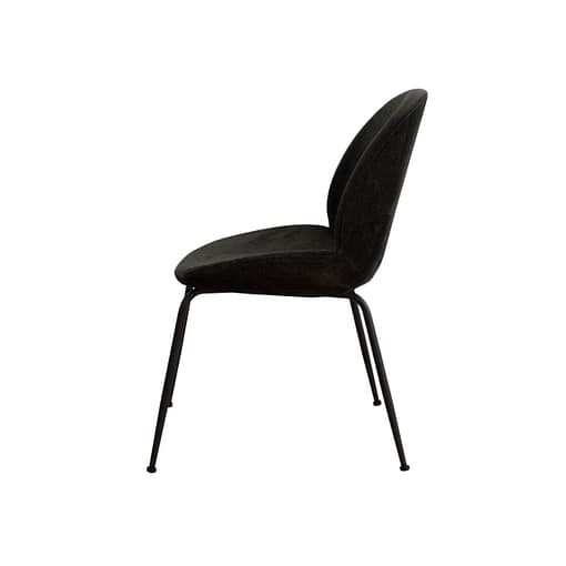 Silla Art Deco 23 tapizada color verde con estructura color negro