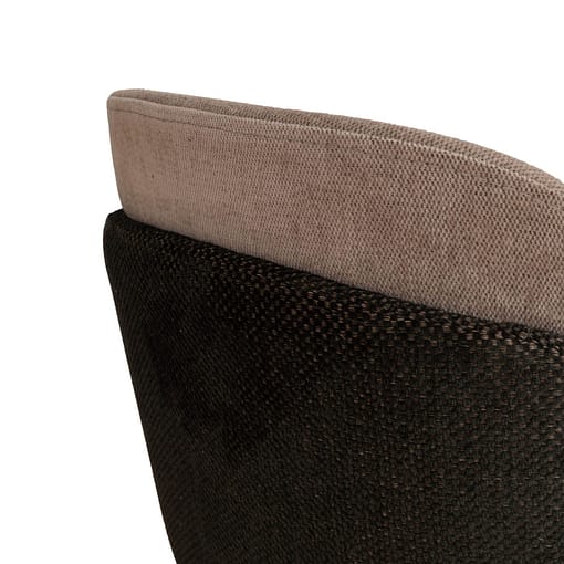 Silla Bergen 23 tapizado bicolor verde y beige con estructura color negra